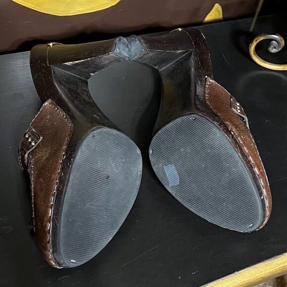 MICHAEL Michael Kors Brown Leather Mules Size 7.5 - Picture 5 of 5